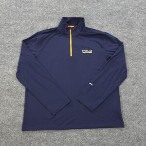 Polo Sport Ralph Lauren Shirt Mens Large Navy Quarter Zip Golf ThermoVent